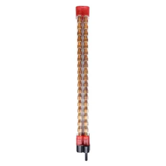 Lee Inline Bullet Feed Kit 44 cal, clear upright feed tube with red end caps