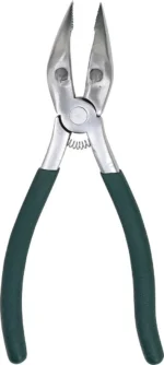 LEM Products Silver Skin Knife Kit, silver pliers with pointed jaws and green handles