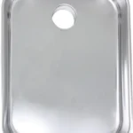 LEM Products #8 Big Bite Electric Grinder, top view of stainless steel tray with round opening