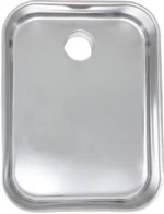LEM Products #8 Big Bite Electric Grinder, top view of stainless steel tray with round opening