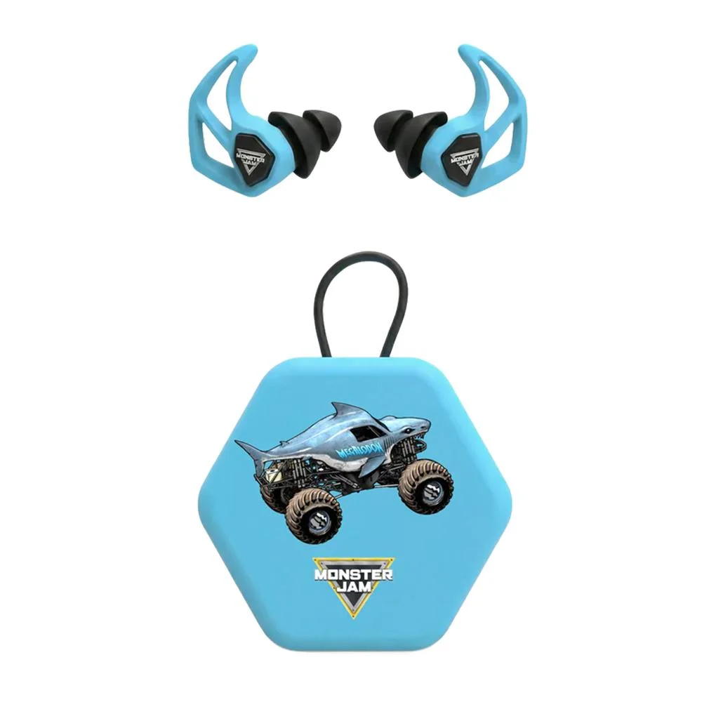 primary-40239 Axil Monster Jam X30i Ear Plugs 15dB or 19dB Megalodon Blue