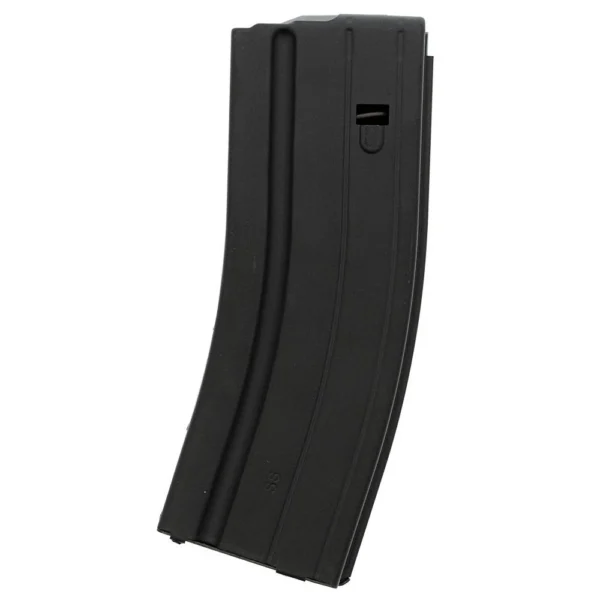 Ruger SR-556 Rifle Magazine, angled side view of curved black magazine