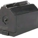 Ruger JHX-1 Rifle Magazine, angled front view of black box magazine
