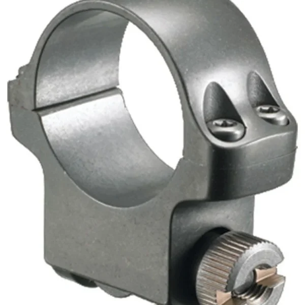 Ruger Steel Scope Ring - Single 4KTG, target grey angled view with mounting screw