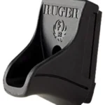 Ruger Finger Extension For SR9C & SR40C black polymer extension with embossed Ruger logo