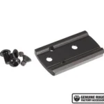 Ruger 57 Optic Adapter Plate JPoint/Shield/Sig, black top view with mounting screws