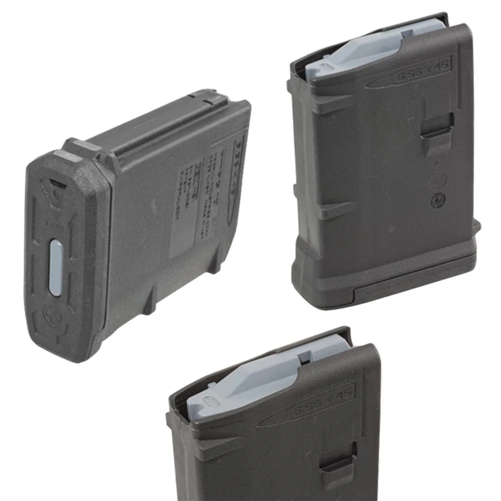 primary-40274 Ruger SR-556 AR-15 Rifle Magazine, black angled view showing three magazines