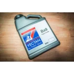 Shooter's World Vectan Ba9, gray powder container with handle and blue, red and white label