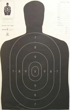 primary-40283 Speedwell Targets Speedwell Official NRA Police Qualification Silhouette Police Silhouette - Black - 200/Pack