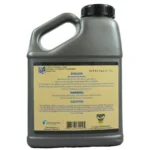Shooters World The Creed rifle powder, rear view of gray handled jug with yellow label and black cap