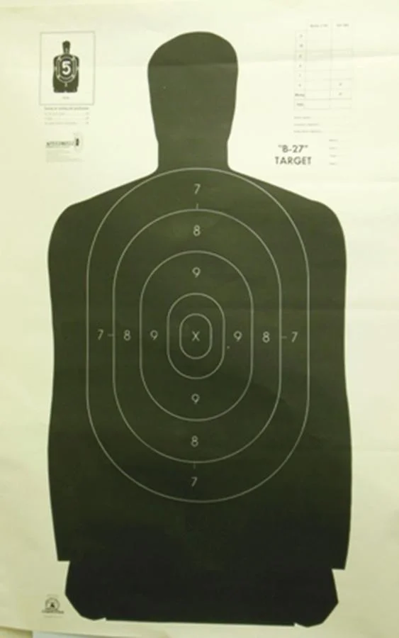 primary-40286 Speedwell Targets Speedwell Official NRA Police Qualification Silhouette Police Silhouette - Black - 50 yd. 24" X 45"