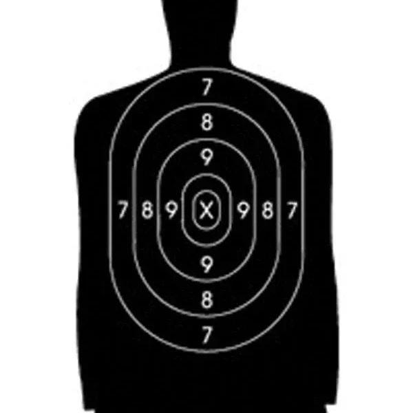 Speedwell Targets Speedwell Official NRA Police Qualification Silhouette Police Silhouette Reduced 25 yd. 500/Pack