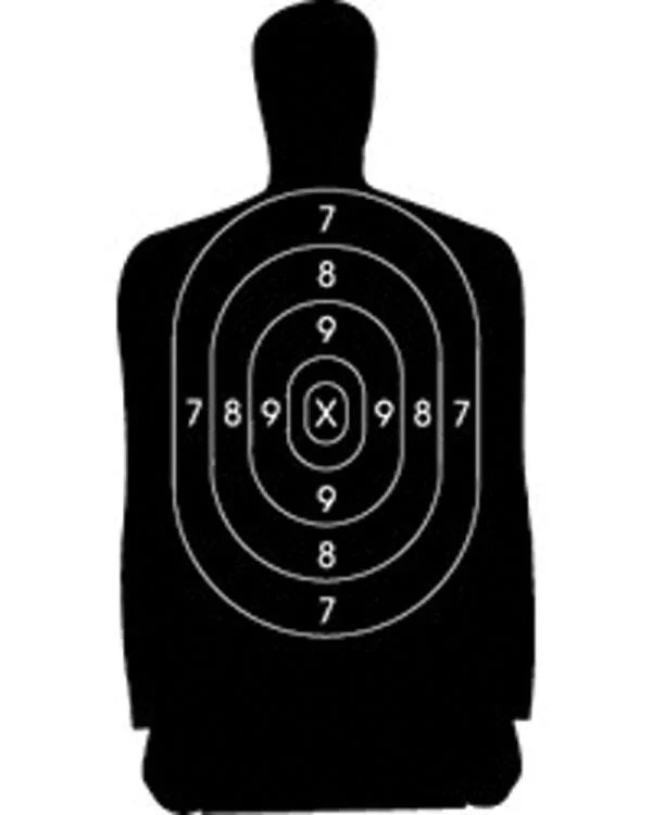 primary-40287 Speedwell Targets Speedwell Official NRA Police Qualification Silhouette Police Silhouette Reduced 25 yd. 500/Pack
