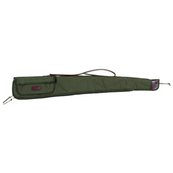 Boyt Signature Series Shotgun Case, olive drab side view with handles, zipper and end loop