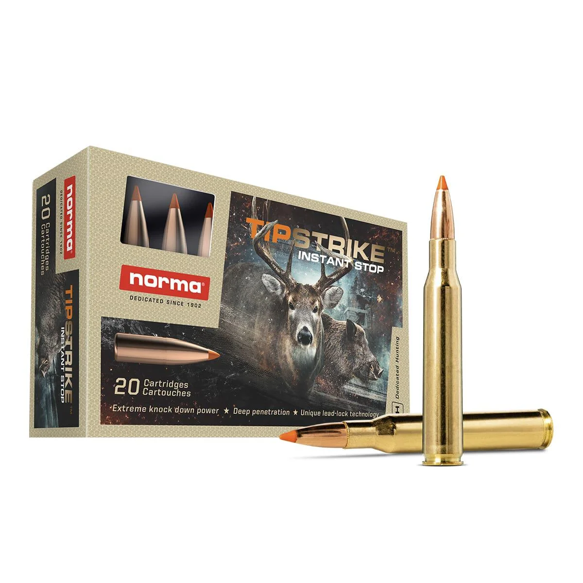primary-40303 Norma Ammunition Norma TipStrike Rifle Ammunition .270 WSM 140gr PT 3084 fps 20/ct