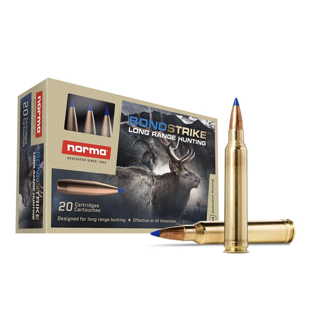 primary-40337 Norma Ammunition Norma BondStrike Rifle Ammunition 7mm Rem Mag 165gr PT 2986 fps 20/ct