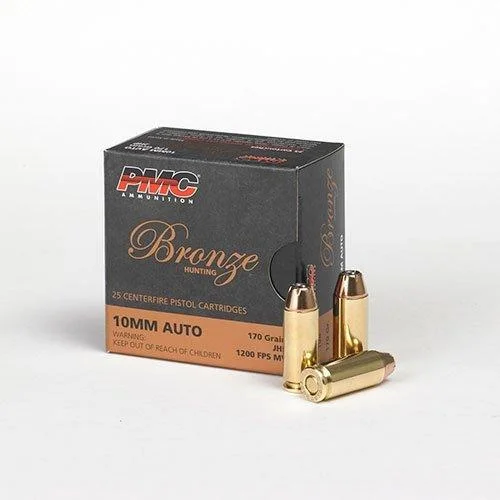 PMC AMMUNITION PMC Bronze Handgun Ammunition 10mm Auto 170 gr JHP 1200 fps 25/ct