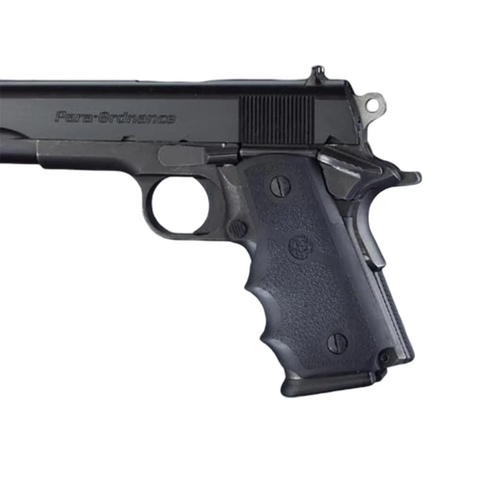 primary-40364 Hogue Grips Para Ordinance P-13 Rubber Grip, black, side view with finger grooves
