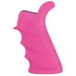Hogue Inc. Hogue AR-15/M-16 Rubber Beavertail Grip with Finger Grooves-Pink