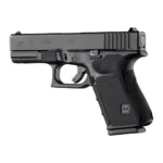 Hogue Wrapter Adhesive Grip for Glock, black block-textured grip installed in side view