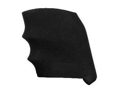 primary-40385 Hogue HandAll Hybrid grip sleeve, side view in black with finger grooves