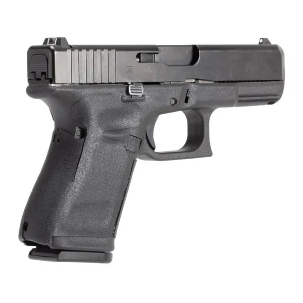 Hogue Wrapter rubber adhesive grip, black grip fitted to a pistol in left-side view