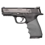 Hogue HandAll Hybrid Handgun Grip Sleeve, black textured sleeve fitted to a pistol grip