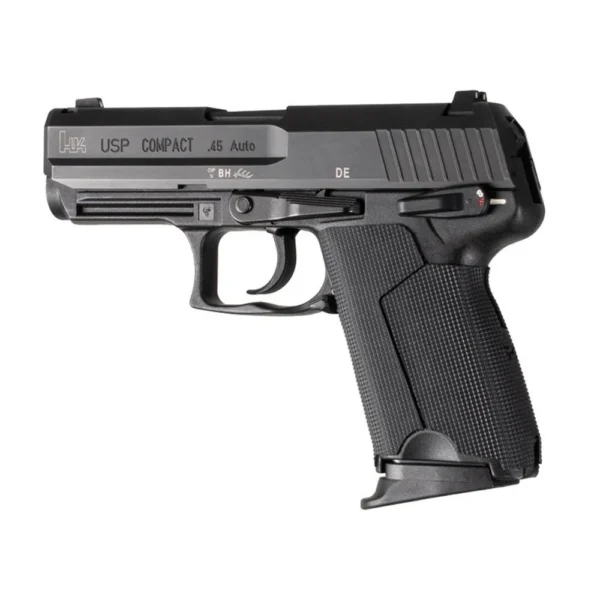 Hogue Wrapter H&K USP Compact adhesive grip, black rubber block texture in side view