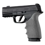Hogue HandAll Beavertail grip sleeve for Sig Sauer P365 XMacro, slate grey right-side view