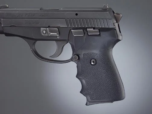 Hogue SIG Sauer Grips P239, black right-side pistol grip with finger grooves installed