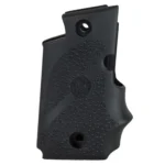 Hogue Ambi Safety Rubber Grip, black side view with textured surface and finger grooves