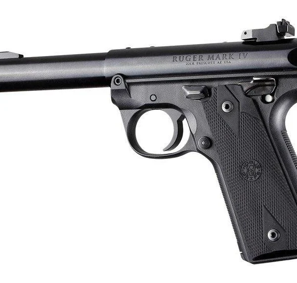 Hogue Inc. Ruger 22/45 MKIV Rubber Grip Panels Checkered W/Diamonds Black