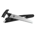 Outdoor Edge Griz Saw T-Saw black handled saw with silver blade and black sheath