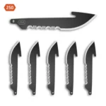 Outdoor Edge 2-1/5" Drop Point Blade Pack Half Serration Black 6/ct