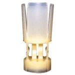 J-Ron Inc. Claybuster Shotshell Wads, upright view of yellow wad with translucent petals