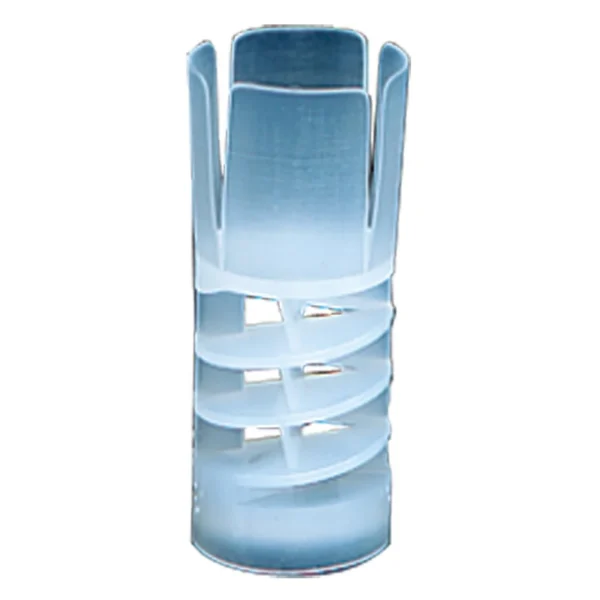 J-Ron Inc. Claybuster Shotshell Wads, stacked translucent blue plastic wads