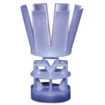 J-Ron Inc. Claybuster Shotshell Wads, front view of translucent blue wad