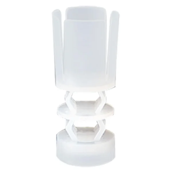 J-Ron Inc. Claybuster Shotshell Wads, single white plastic wad in front view