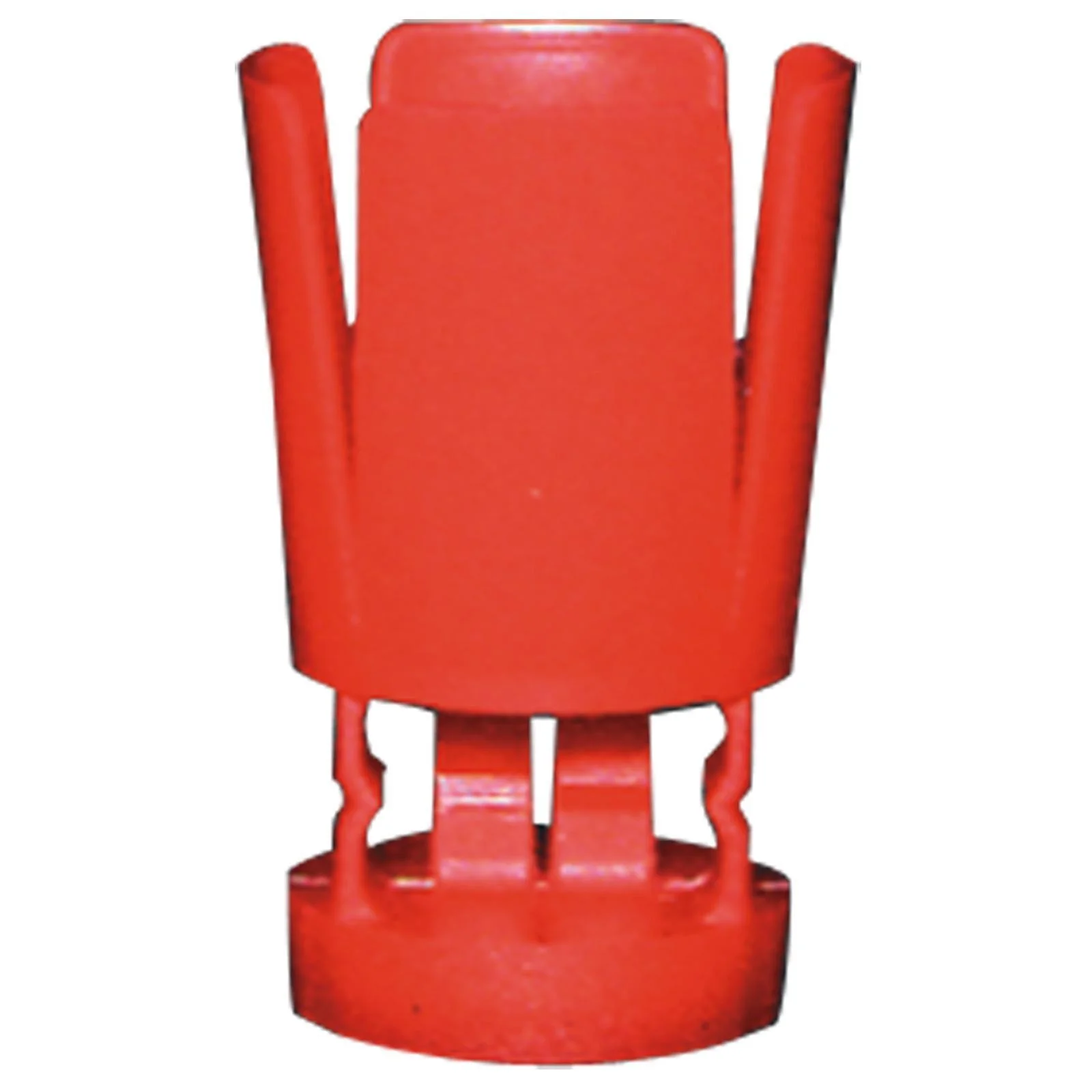 primary-40601 J-Ron Inc. Claybuster Shotshell Wads, red front view with four split petals and round base