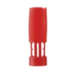 J-Ron Inc. Claybuster shotshell wad, red front view with slotted base