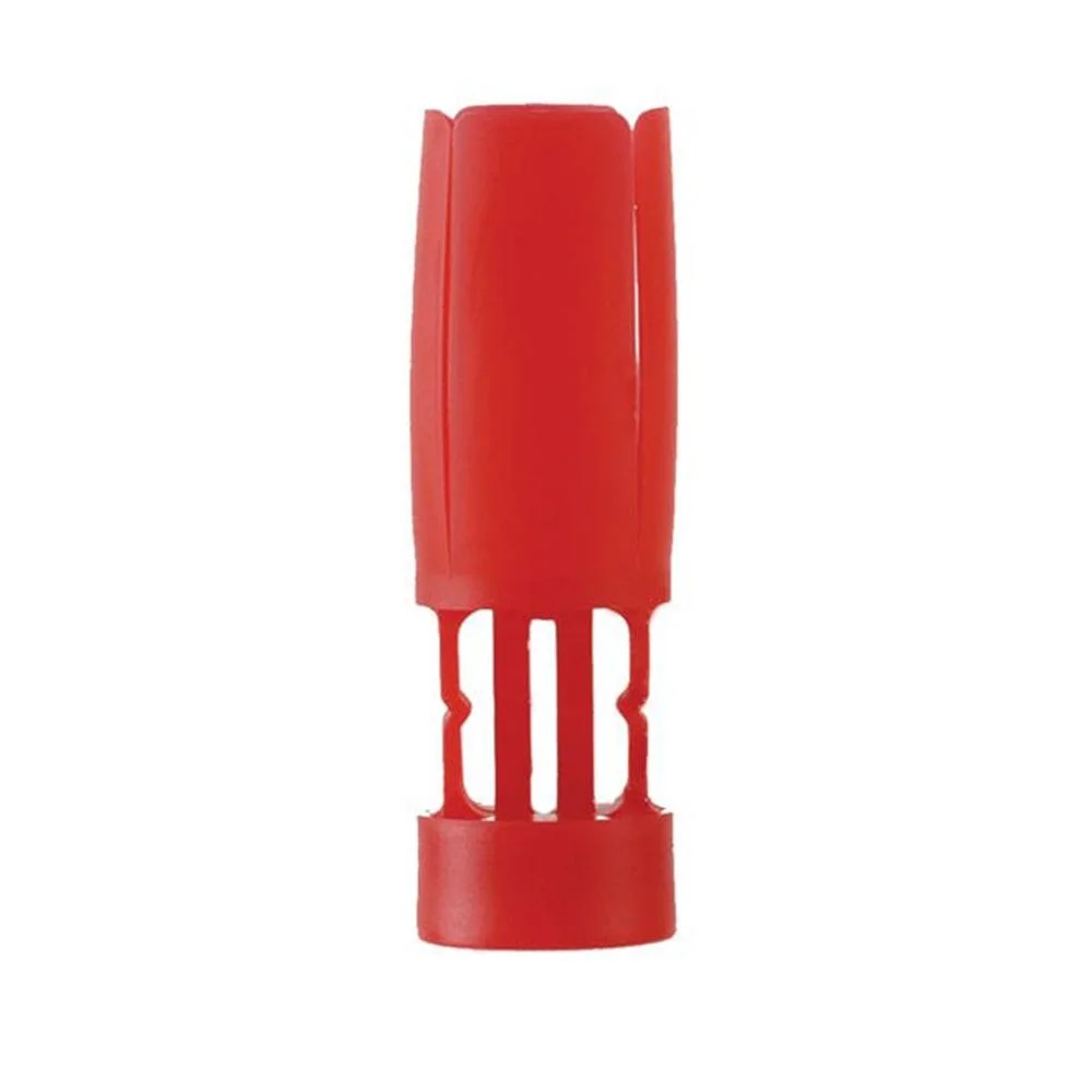 primary-40602 J-Ron Inc. Claybuster shotshell wad, red front view with slotted base