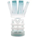 J-Ron Inc. Claybuster Shotshell Wads, front view of translucent green and white wad