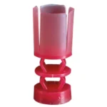 J-Ron Inc. Claybuster Shotshell Wads red wad, upright front view with split petals