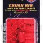 J-Ron Inc. Harvester Crush Rib Sabots in red, shown in black retail blister packaging