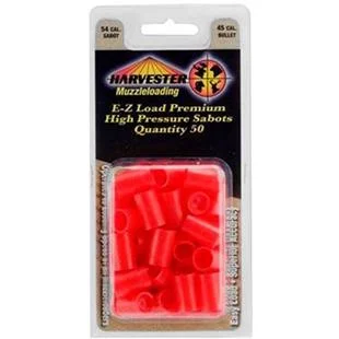 J-Ron Inc. Harvester Muzzleloading sabots, red sabots visible in clear retail blister pack