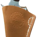 North American Arms Inside the Pants Long Rifle Right Hand, tan leather holster with handgun