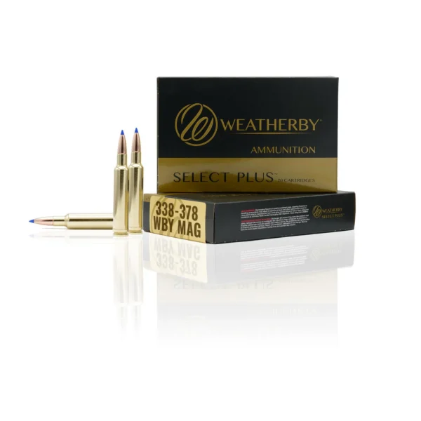 Weatherby Ammunition Weatherby Select Rifle Ammunition 338-378 Wby Mag 225 gr Barnes TTSX 3180 fps 20/ct