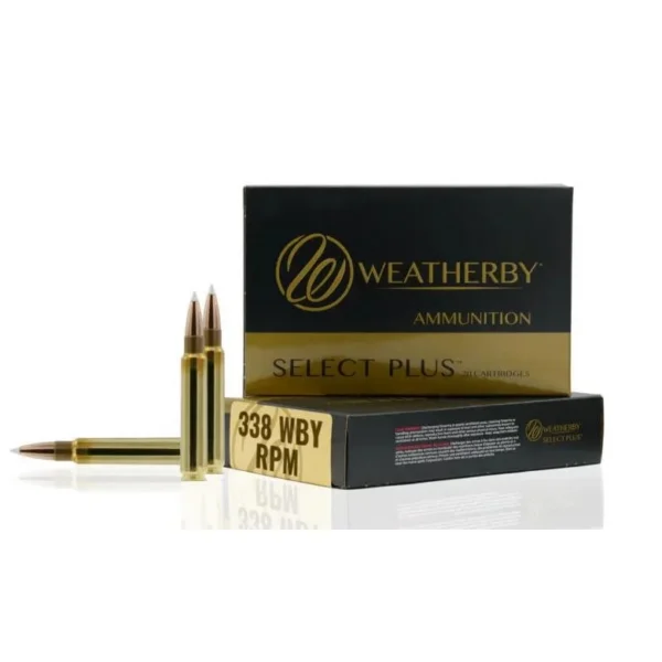 Weatherby Ammunition Weatherby Select Plus Hornady Interlock Rifle Ammunition .338 WBY RPM 225gr PT 2800 fps 20/ct