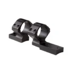 Weatherby Wby Mark V Rifle Scope Mount angled view of black mount with two scope rings