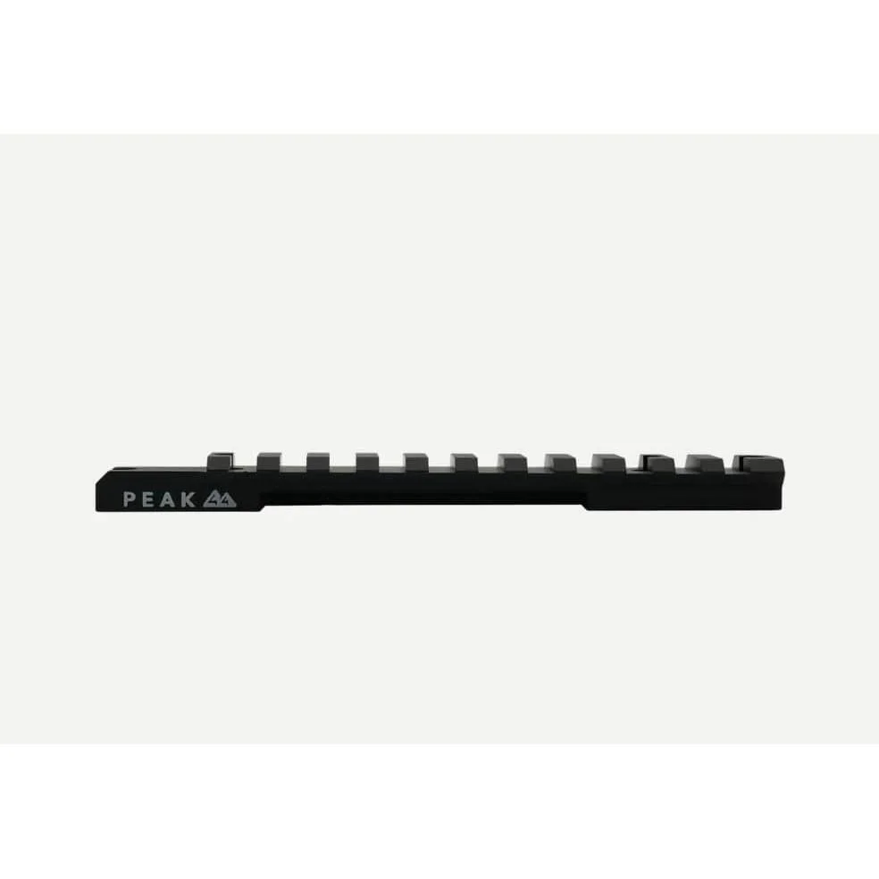 primary-40689 Weatherby Peak 44 Picatinny Rail, black notched scope base, side view